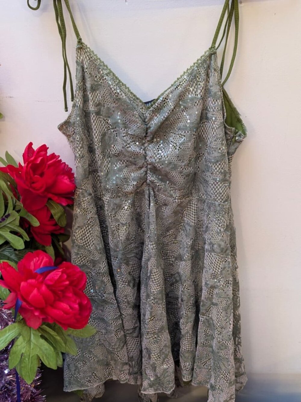 Dolls Kill - Current Mood Cute Fairy Sequin and Tulle Green dress - sz XXL
